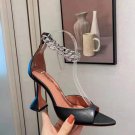 Women's Shoes Amina Muaddi Sandals Awge X Flacko Sandals Black Leather