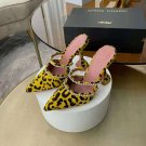 Women's Shoes Amina Muaddi Gilda Pony Mules 95mm Heel Sandals