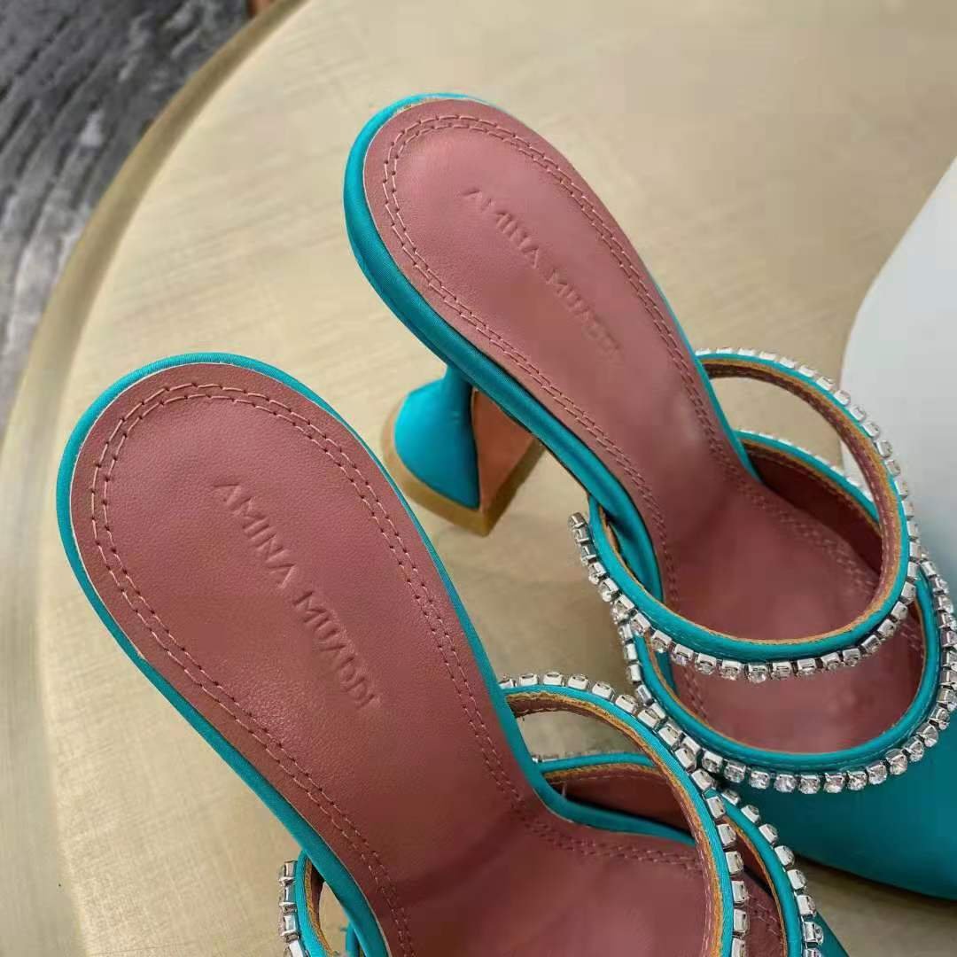 satin amina muaddi shoes