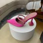 Women's Shoes Amina Muaddi Satin Gilda Mules 95mm Heel Sandals