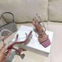 Women's Shoes Amina Muaddi Sandals Gilda Crystal Glitter Sandals Pink