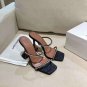 Women's Shoes Amina Muaddi Gilda Crystal Strap Heeled Sandals Glitter Black