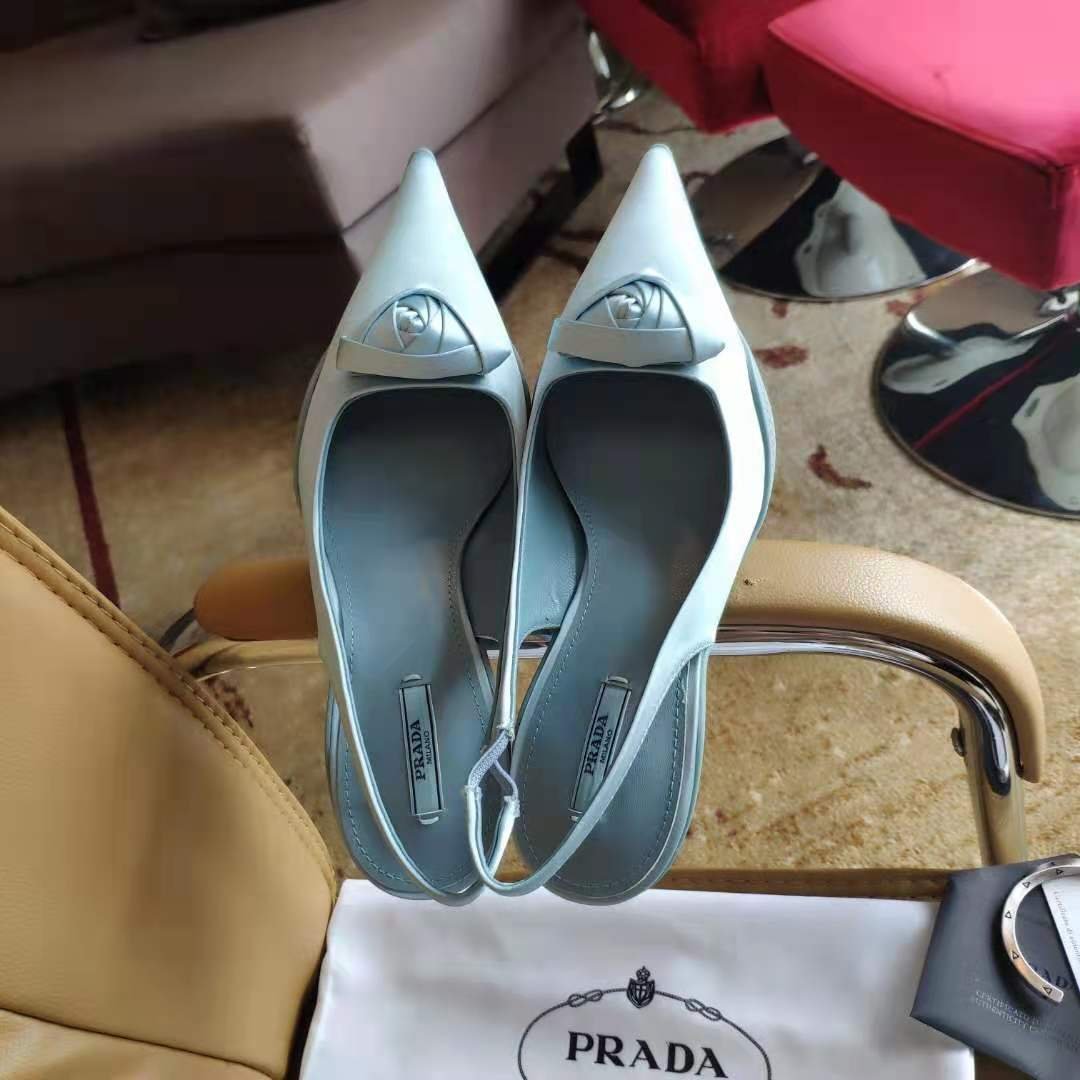 nylon gabardine slingback pumps