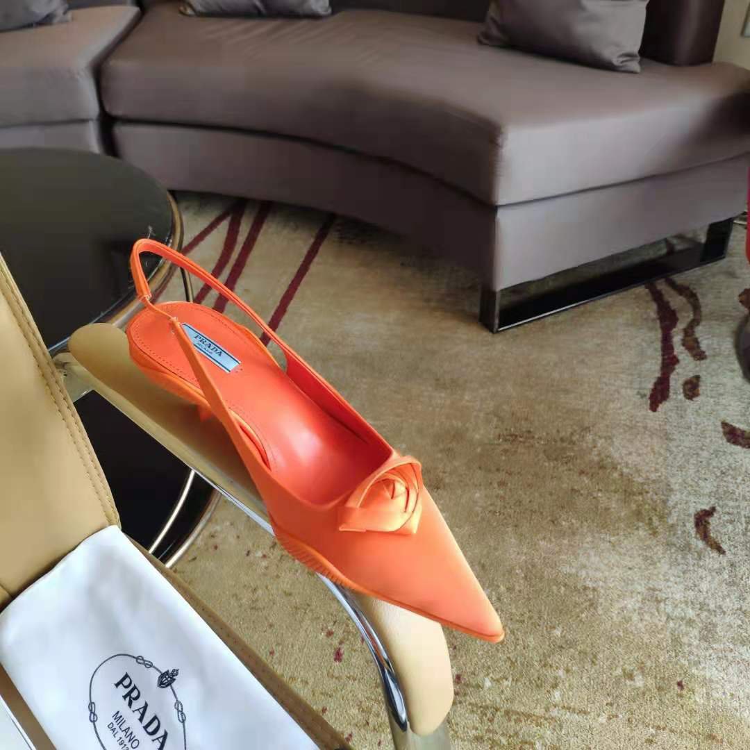 nylon gabardine slingback pumps