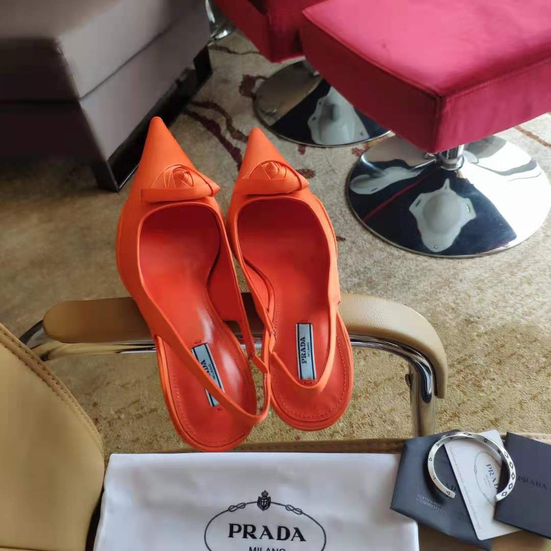 nylon gabardine slingback pumps
