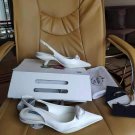 Women's Shoes Nylon Gabardine Slingback Pumps Italy Triangle Logo Sandals Comma Heel