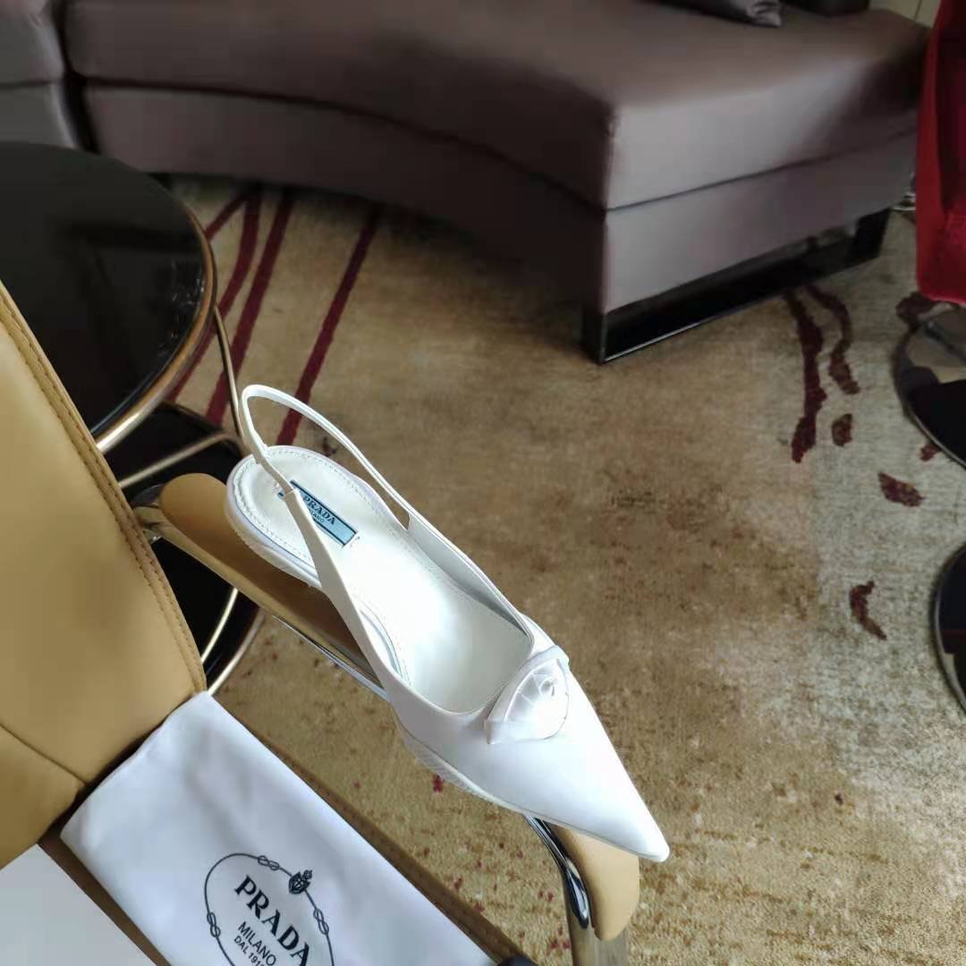 nylon gabardine slingback pumps