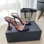 Women's Shoes Amina Muaddi Satin Embellished Gilda Sandals 95mm Heel Crystal Straps