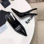 Women's Shoes Saint Opyum Slingback Pumps Laurent Patent Leather With Black-tone Heel Sandals Paris