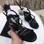 Women's Shoes Saint Cassandra Espadrille Wedges Sandals Laurent Paris Ysl Sandal Black
