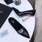 Women's Shoes Saint Opyum Pumps Laurent Calfskin Gold-tone Ysl Heel Paris Pumps
