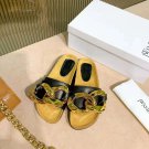 Women's Shoes J.W. Anderson Jw Chain Slides Sandals Black Leather Slippers