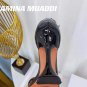 Women's Shoes Amina Muaddi Sandals Crystal Strap Buckle 9.5cm Heels Shoes