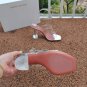 Women's Shoes Amina Muaddi Robyn Glass Sandals Transparent Pvc White Crystal Buckles