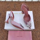 Women's Shoes Amina Muaddi Pumps Begum Crystal-embellished Satin Slingback Sandals Crystal