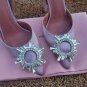 Women's Shoes Amina Muaddi Pumps Begum Crystal-embellished Satin Slingback Sandals Crystal