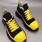 Men's Shoes Rick Owens Drkshdw Abstrct Low Top Sneakers Yellow Black