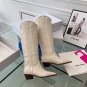 Women Shoes Isabel Marant Boots Denvee Knee-high Western Boots Genuine Leather