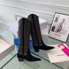 Women Shoes Isabel Marant Boots Black Denvee Knee-high Western Boots Suede