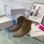 Women Shoes Isabel Marant Boots Fashion Taupe Suede Western Cowboy Boots