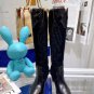 Women Shoes Isabel Marant Boots Paris Black Leila Leather Velvet Western Boots
