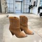 Women Shoes Isabel Marant Lamsy Embellished Suede Ankle Boots Paris
