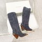 Women Shoes Isabel Marant Boots Lenskee 90 Steel Metal Toe Suede Western Cowboy Boots Knee-high