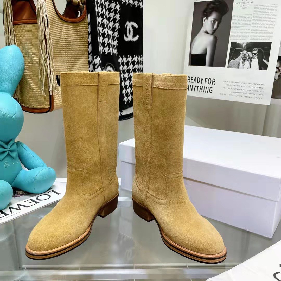 Women's Shoes Paris Gardiane High Boot In Suede Calfskin