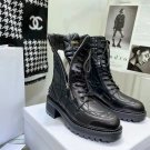 Women's Shoes Cd D-leader Ankle Boot Black Quilted Cannage Calfskin Paris New Season