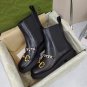 Women's Shoes Chelsea boots with chain black leather Horsebit