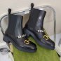 Women's Shoes Chelsea boots with chain black leather Horsebit