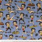 Betty Boop Aerobics on Bright Blue 36x60