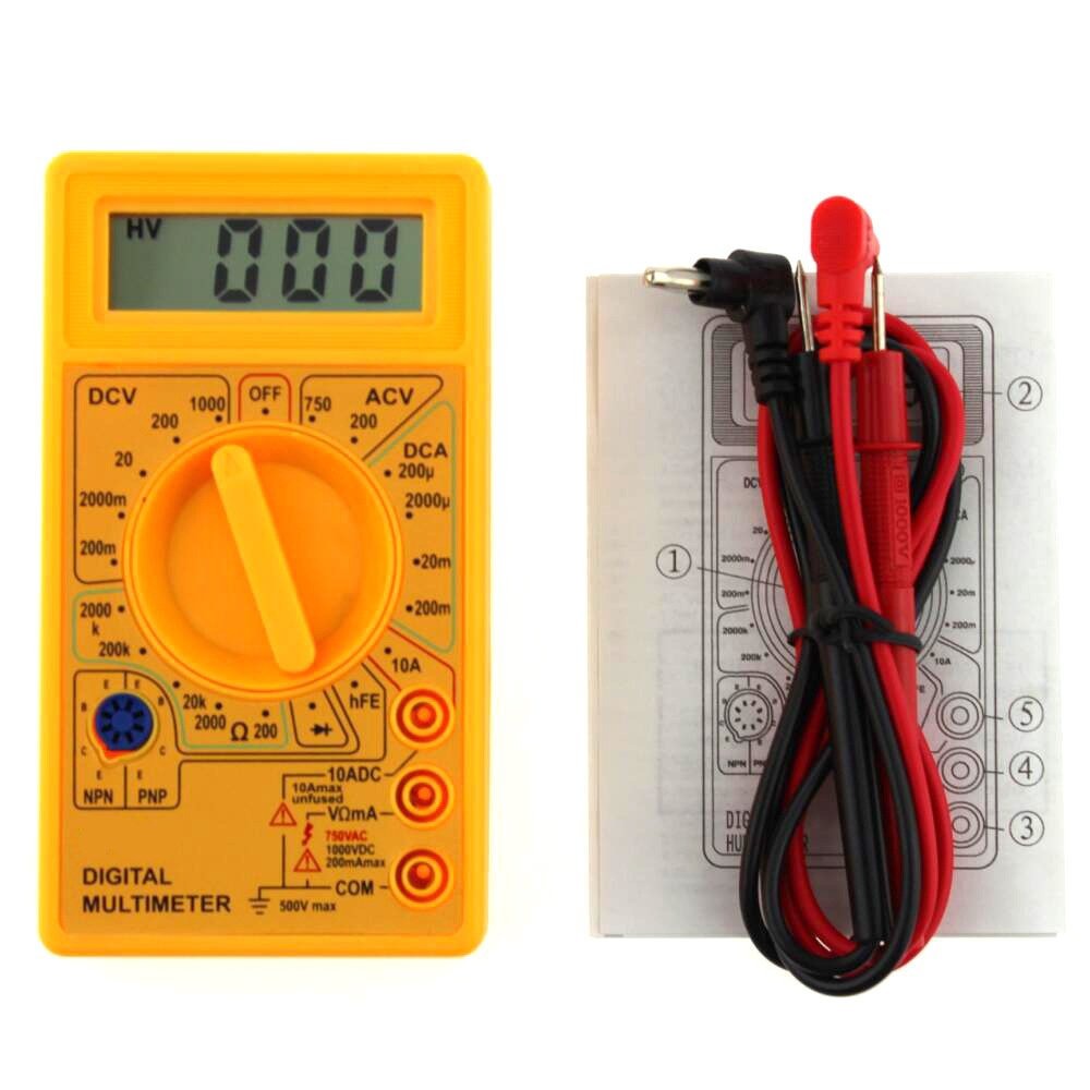 Digital LCD Multimeter Amp Volt Ohm Current Tester Voltage Meter ...