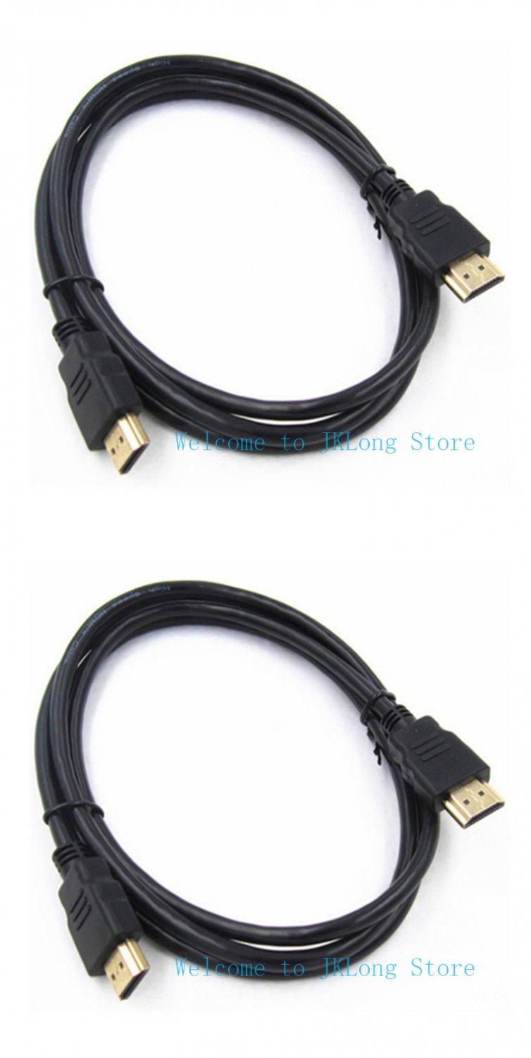 2 PCS PE black 1m transfer line cable DP to DP high definition HD