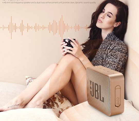 JBL Go 2 Bass Speaker Bluetooth Waterproof Portable Speaker -color:brown
