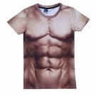 realistic false fake muscle artificial simulation muscle belly chest man crossdresser shirt -No.3