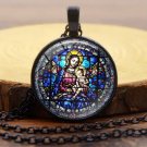 Christianity Sacred objects Virgin Mary Time gem necklace Pendants Neck chain -No.1