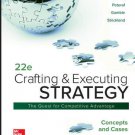 Crafting and Executing Strategy Concepts and Cases 22nd edition pdf version