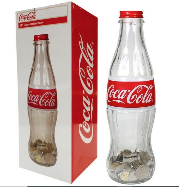 Brand new Oversized Coca Cola 1L glass giant bottle money saving jar gift