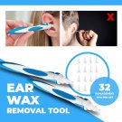 2x Ear Wax Removal Tool with 32 Replacement Heads Easy To Use Ear Cleaner