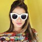 Kim Kardashian Sunglasses Oversized Top Flat Black Women Celine Fashion Cat Eye