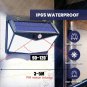 208 LED Solar Power Motion Sensor Wall Lamp Outdoor Waterproof Garden PIR 3-Mode