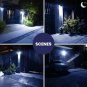 208 LED Solar Power Motion Sensor Wall Lamp Outdoor Waterproof Garden PIR 3-Mode