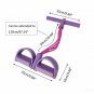 4-Tube Foot Pedal Pull Rope Resistance Foot Pedal Exerciser Foot Sit Up Pedal