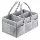 Baby Diaper Organizer Caddy Felt Changing Nappy Kids Storage Carrier Bag Grey