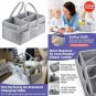 Baby Diaper Organizer Caddy Felt Changing Nappy Kids Storage Carrier Bag Grey