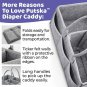 Baby Diaper Organizer Caddy Felt Changing Nappy Kids Storage Carrier Bag Grey