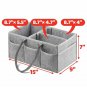 Baby Diaper Organizer Caddy Felt Changing Nappy Kids Storage Carrier Bag Grey