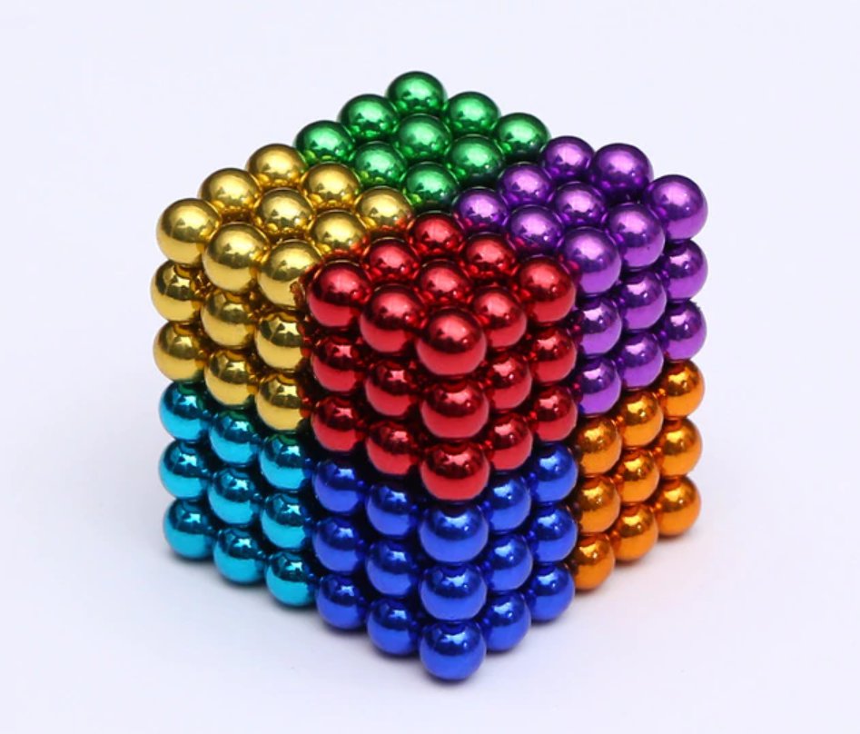 216 SUPER STRONG Neodymium Magnetic Balls 6x6x6 Cubes Colorful Anti Stress