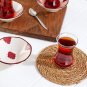 Vie Rouge Oıseau 8 Pieces Turkish Tea Cup Set